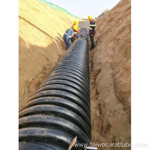 Corrugated Drain HDPE Plastic Carat Pipe Tube